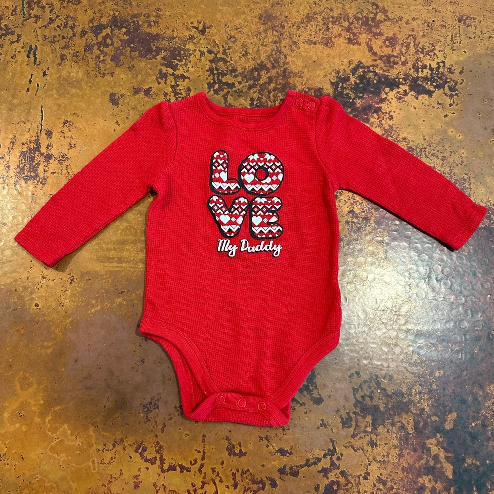 Valentine’s Love My Daddy Kid Onesie